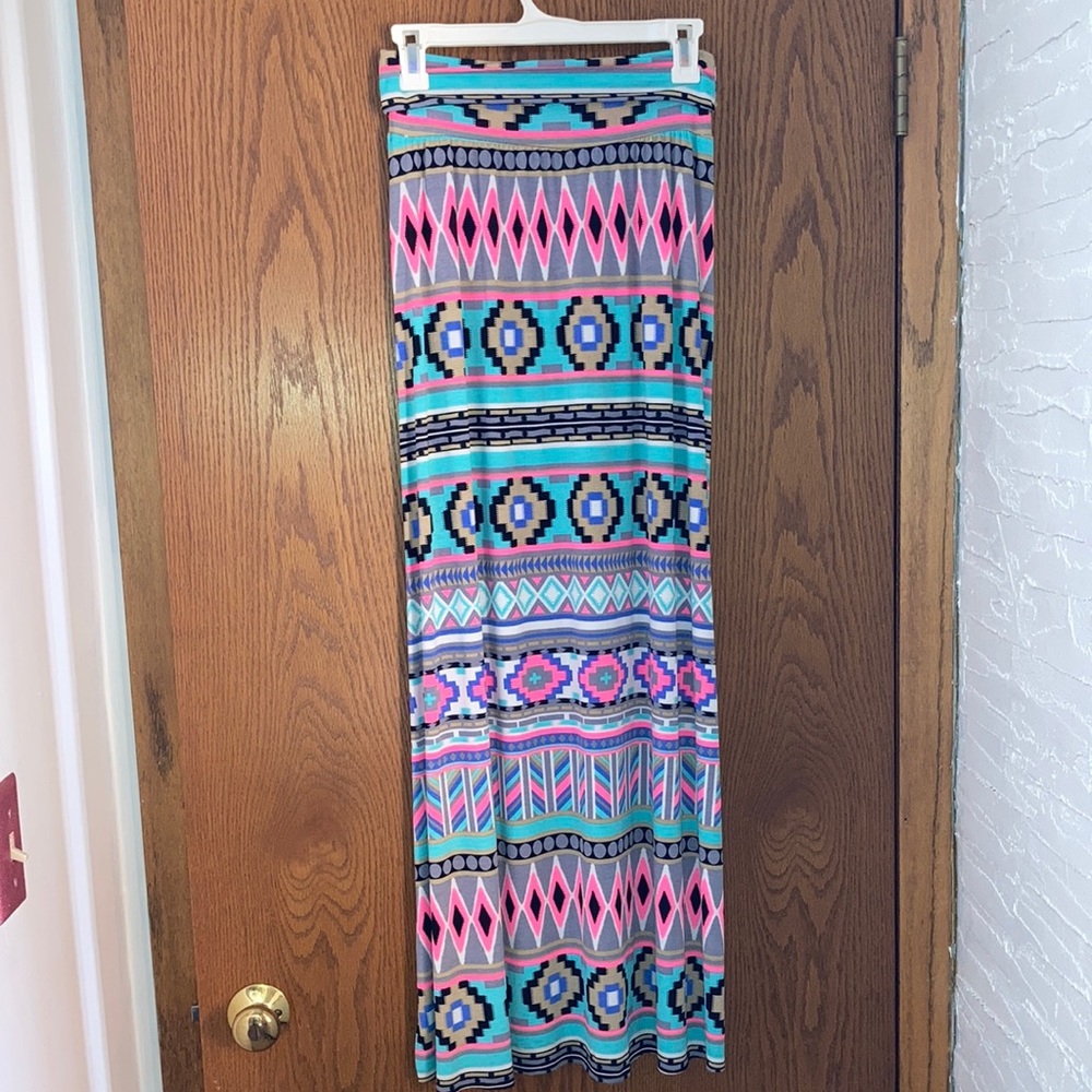 Multi color maxi skirt